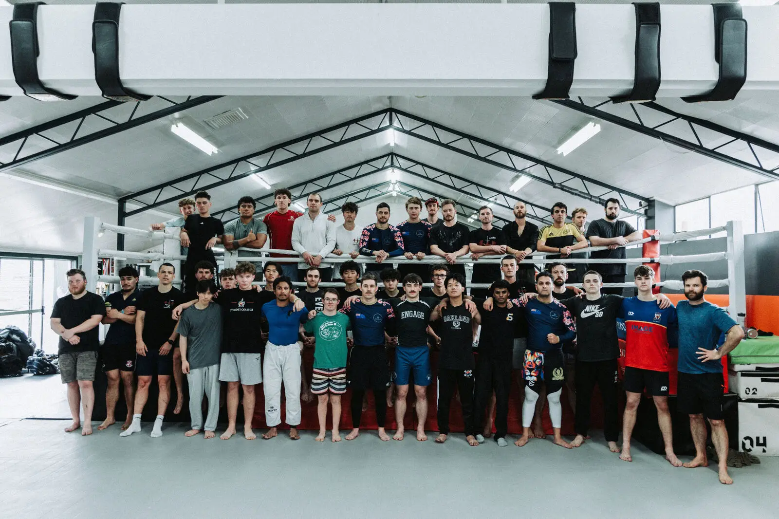 Christian men gathered in brotherhood after a Forged Virtue training session